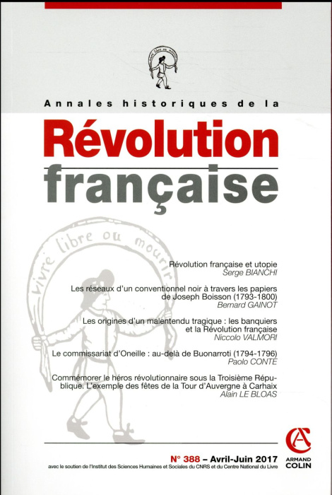 Emprunter Annales historiques de la Révolution française N° 388, avril-juin 2017 livre