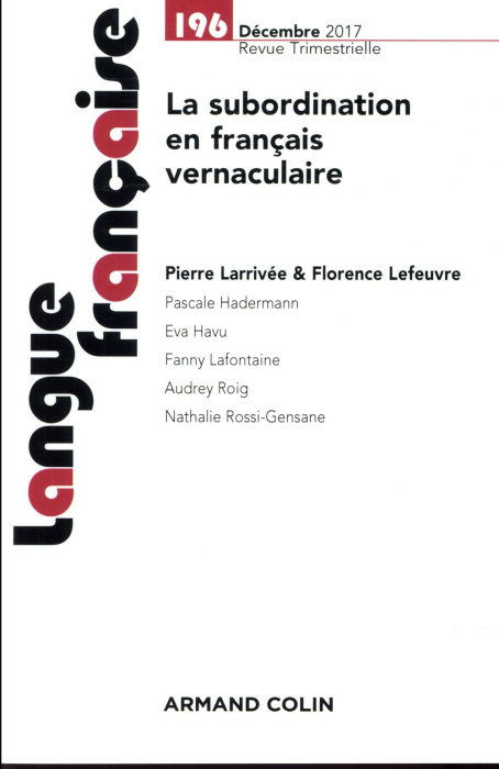 Emprunter LANGUE FRANCAISE N 196 (4/2017) NOMS GENERAUX livre