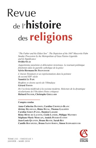 Emprunter Revue de l'histoire des religions Tome 235 N° 1, janvier-mars 2018 livre