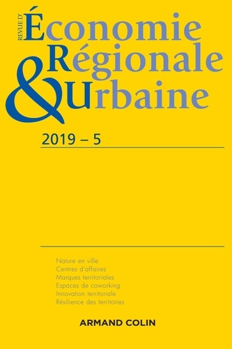 Emprunter Revue d'économie régionale et urbaine N° 5/2019 : Varia livre