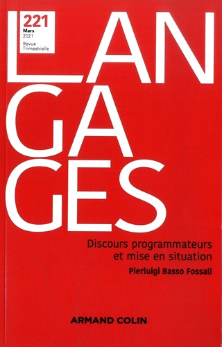 Emprunter Langages N° 221, mars 2021 : Discours programmateurs et mise en situation livre