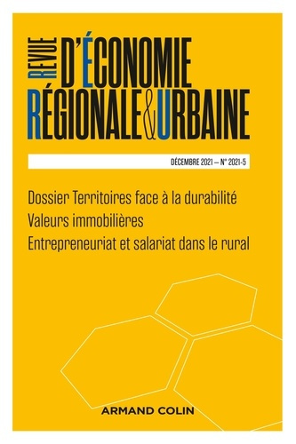Emprunter Revue d'économie régionale et urbaine N° 5, décembre 2021 : Les territoires face au défi de la durab livre