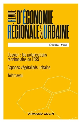 Emprunter Revue d'économie régionale et urbaine N° 1/2022 livre