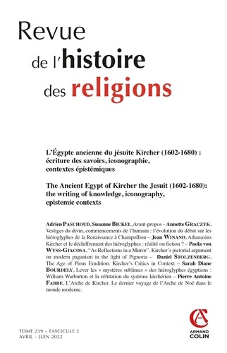 Emprunter Revue de l'histoire des religions Tome 239 N° 2, avril-juin 2022 : L'Egypte ancienne du jésuite Kirc livre