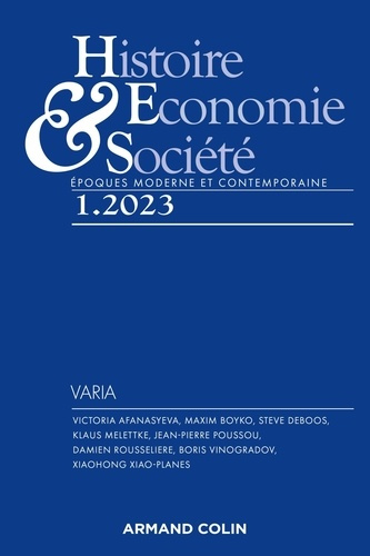 Emprunter Histoire, Economie & Société 1/2023 livre