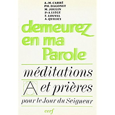 Emprunter DEMEUREZ EN MA PAROLE livre