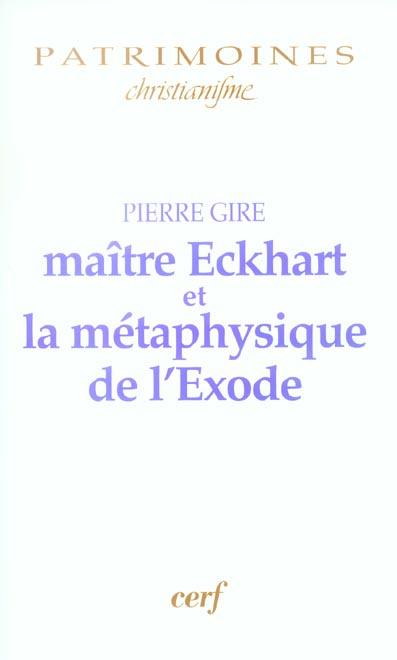 Emprunter Maître Eckhart et la métaphysique de l'Exode livre