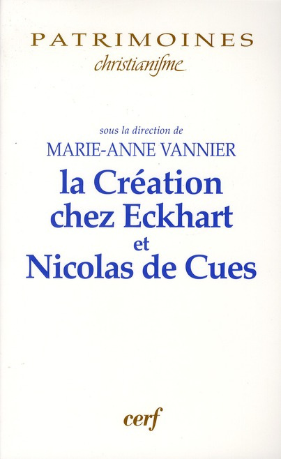 Emprunter La Création de l'anthropologie chez Ekchart et Nicolas de Cues livre