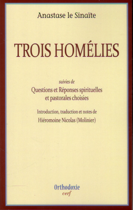 Emprunter Trois homélies. Discours sur la sainte Synaxe, homélie B sur le Psaume VI, homélie sur ceux qui se s livre