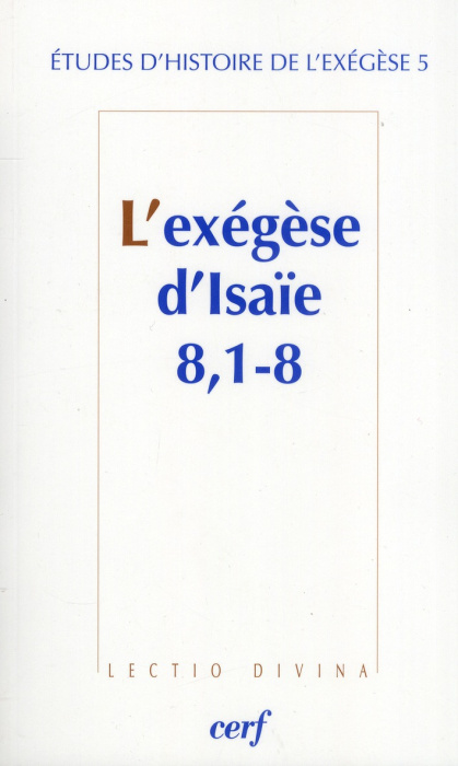 Emprunter L'exégèse d'Isaïe 8, 1-8 livre