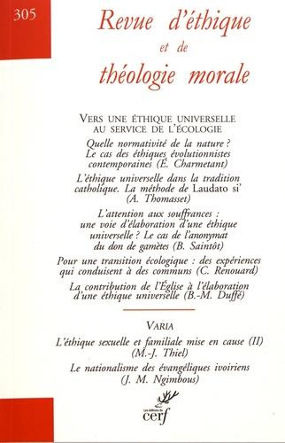 Emprunter Revue d'éthique et de théologie morale N° 305, mars 2020 : Vers une éthique universelle au service d livre