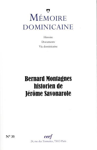 Emprunter Memoire dominicaine - numero 35 bernard montagnes,historien de jerome savonarole livre