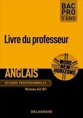 Emprunter More New Horizon Anglais Niveau A2-B1 Bac Pro 3 ans . Livre du professeur livre