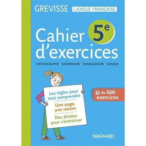 Emprunter Cahier d'exercices Grevisse 5e. Edition 2018 livre