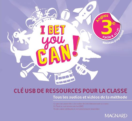 Emprunter I BET YOU CAN! ANGLAIS 3E (2020) - CLE USB livre