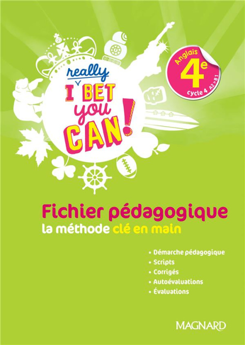 Emprunter Anglais 4e Cycle 4 A2>B1 I Really Bet You Can! Fichier pédagogique, Edition 2023 livre