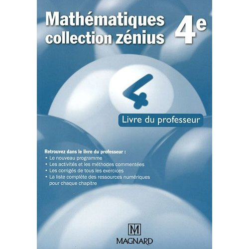 Emprunter Mathématiques 4e. Livre du professeur, Edition 2011 livre
