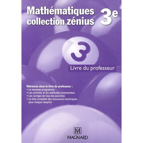 Emprunter Mathématiques 3e. Livre du professeur, Edition 2012 livre