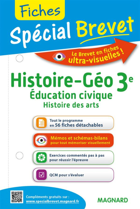 Emprunter Histoire-Géo, éducations civique, histoire des arts 3e. Fiches spécial Brevet livre