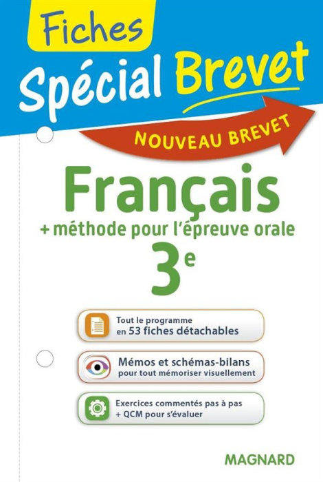 Emprunter SPECIAL BREVET FICHES FRANCAIS 3E - TOUT LE PROGRAMME EN 53 FICHES, MEMOS, SCHEMAS-BILANS, EXERCICES livre