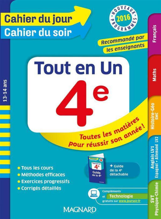 Emprunter Tout en un 4e. Edition 2016 livre