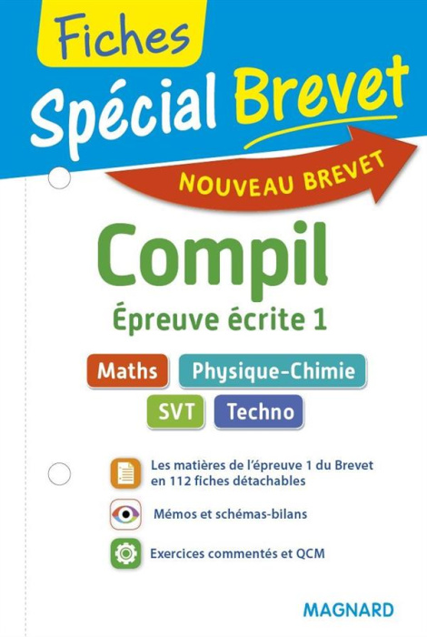 Emprunter SPECIAL BREVET COMPIL DE FICHES EPREUVE ECRITE 1 - MATHS, PHYSIQUE-CHIMIE, SVT, TECHNO 3E livre