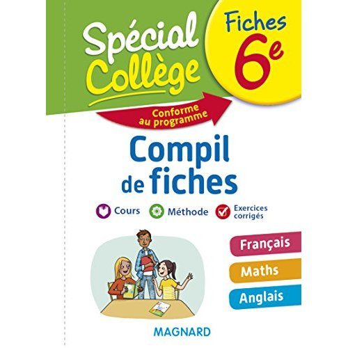 Emprunter Compil de fiches 6e. Français, Maths, Anglais, Edition 2018 livre