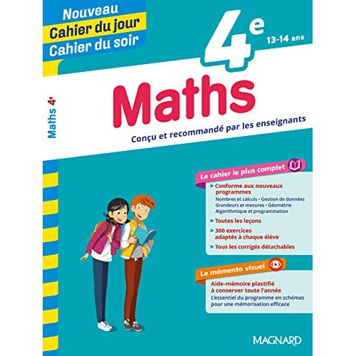 Emprunter Cahier du jour/Cahier du soir Maths 4e mémento. Edition 2019 livre