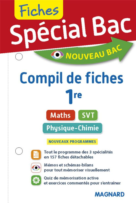 Emprunter Maths, SVT, Physique-Chimie 1re. Compil de fiches, Edition 2019 livre