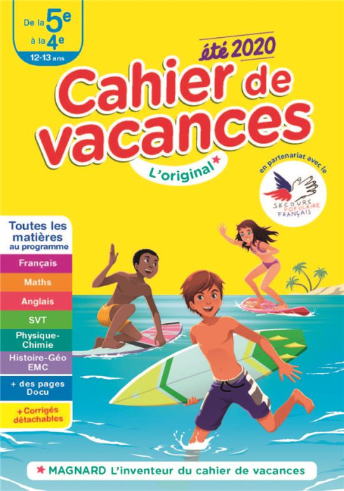 Emprunter Cahier de vacances été de la 5e à la 4e. Edition 2020 livre