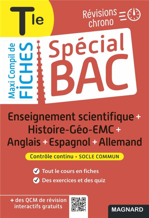 Emprunter Enseignement scientifique Histoire-Géo-EMC Anglais Espagnol Allemand Tle. Edition 2022 livre