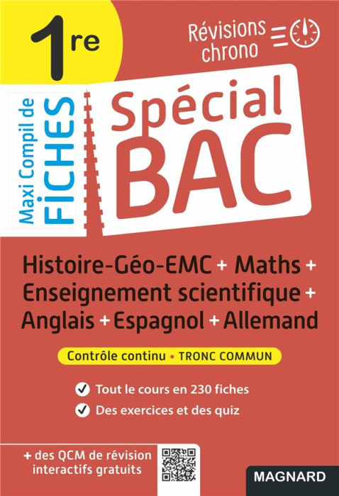 Emprunter Histoire-Géo-EMC Maths Enseignement scientifique Anglais Espagnol Allemand. Edition 2023 livre