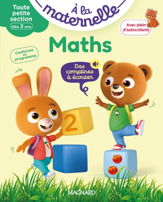 Emprunter A la maternelle, Maths Toute petite section. Avec plein d'autocollants livre