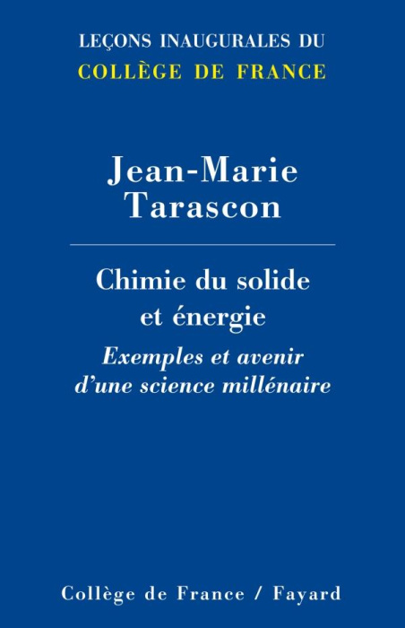 Emprunter Chimie des solides et de l'énergie. Exemples et avenir d'une science millénaire livre