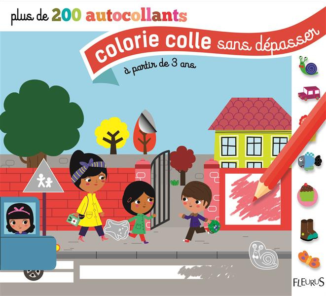 Emprunter Colorie colle sans dépasser. L'école ; La ferme ; Le marché livre