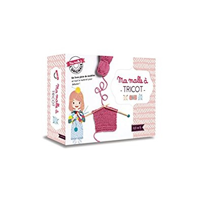 Emprunter Tricot. Avec 3 pelotes de laine, 1 paire d'aiguilles à tricoter en bois, 1 aiguille à laine, 4 bouto livre