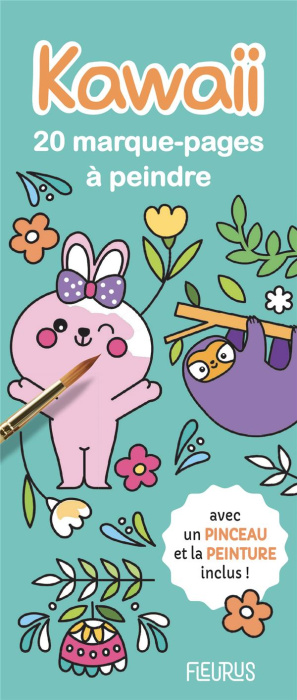 Emprunter Kawaii. 20 marque-pages à peindre avec un pinceau et de la peinture inclus ! livre