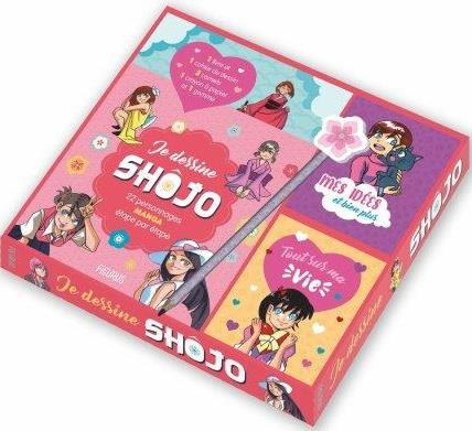 Emprunter Coffret Je dessine shôjo. 22 personnages manga étape par étape - Avec 1 livre, 1 cahier de dessin, 2 livre