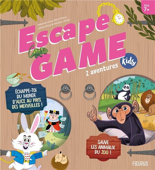 Emprunter Escape Game Kids 2 aventures : Echappe-toi du monde d'Alice au pays des merveilles ! ; Sauve les ani livre