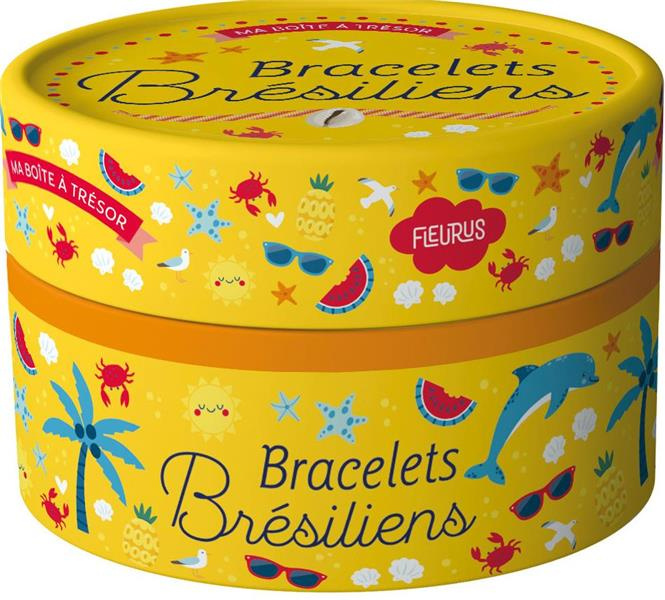 Emprunter Bracelets brésiliens. Avec 4m de fil rouge, rose, orange et jaune, 1 perle coquillage livre