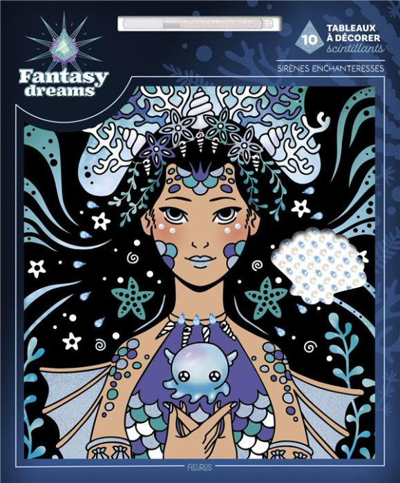 Emprunter Sirènes enchanteresses. Avec 10 grands tableaux détachables, 1 feutre argenté, 100 strass autocollan livre