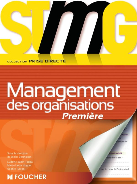 Emprunter PRISE DIRECTE MANAGEMENT DES ORGANISATIONS 1RE BAC STMG livre