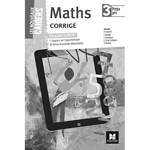 Emprunter Maths 3e Prépa pro. Corrigé, Edition 2017 livre