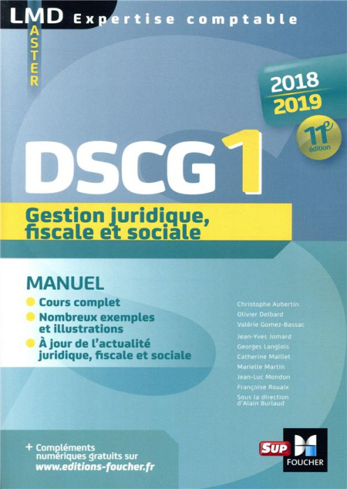 Emprunter Gestion juridique fiscale et sociale DSCG 1. Edition 2018-2019 livre