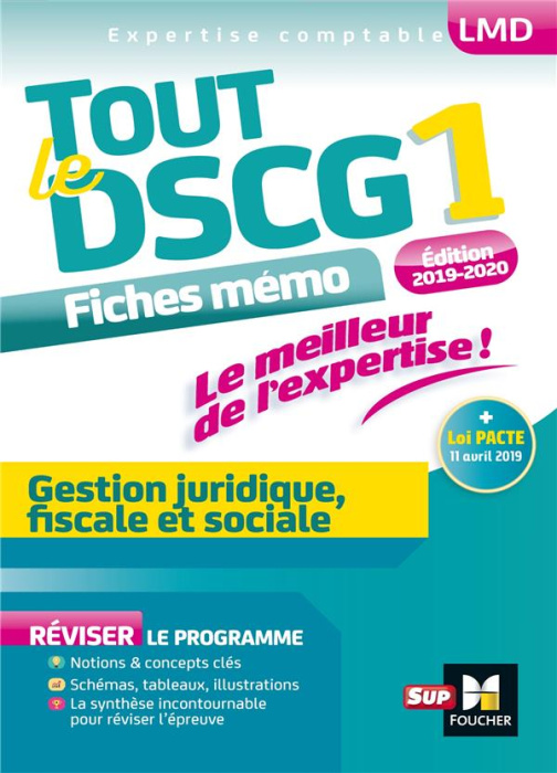 Emprunter Tout le DSCG 1, Gestion juridique fiscale et sociale. Edition 2019-2020 livre
