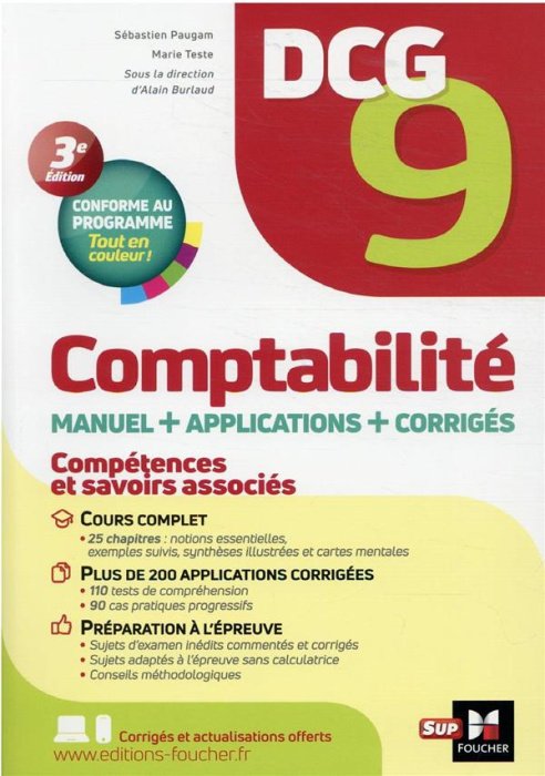 Emprunter Comptabilité DCG 9. Manuel applications corrigés, 3e édition livre