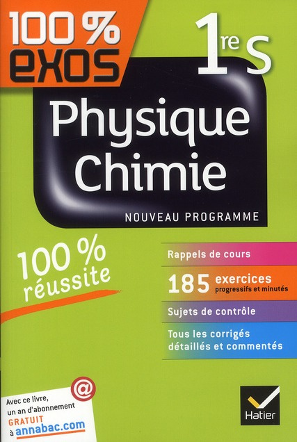 Emprunter PHYSIQUE-CHIMIE 1RE S - EXERCICES RESOLUS (PHYSIQUE ET CHIMIE) - PREMIERE S livre