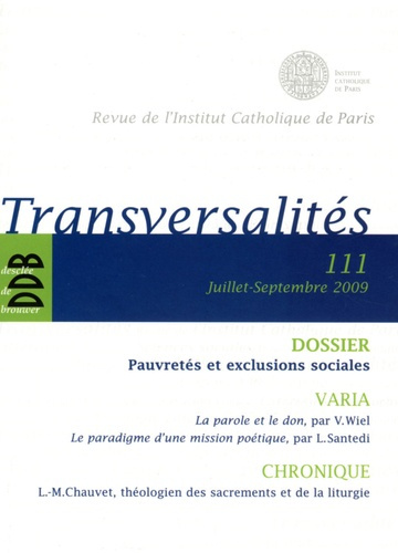 Emprunter Transversalités N° 111, Juillet-Septembre 2009 : Pauvretés et exclusions sociales livre