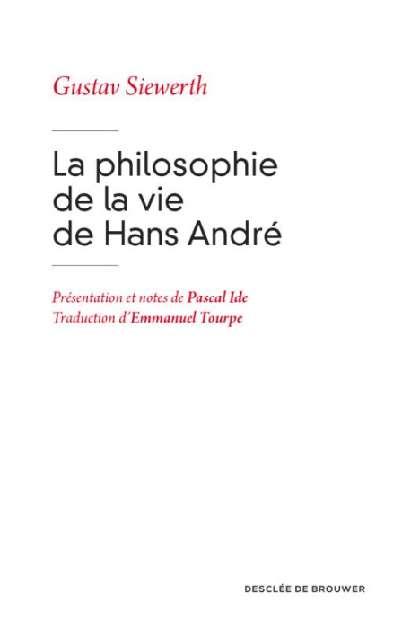 Emprunter La philosophie de la vie de Hans André livre