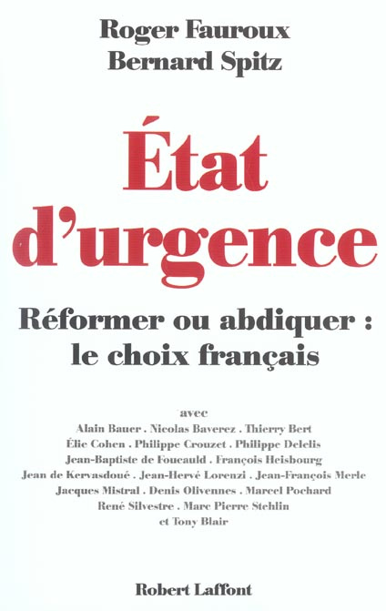 Emprunter Etat d'urgence . Réformer ou abdiquer : le choix français livre
